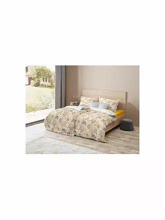 FLEURESSE | Satin Bettwäsche MIAMI 70x90cm/140x200cm  Powder Blue | gelb